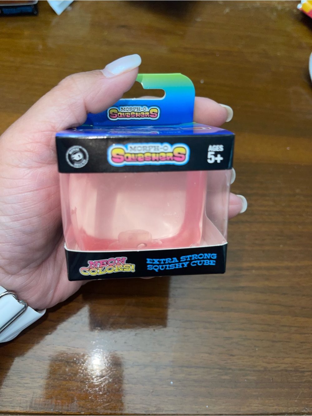 Neon Pink Extra-Strong Squishy Cube